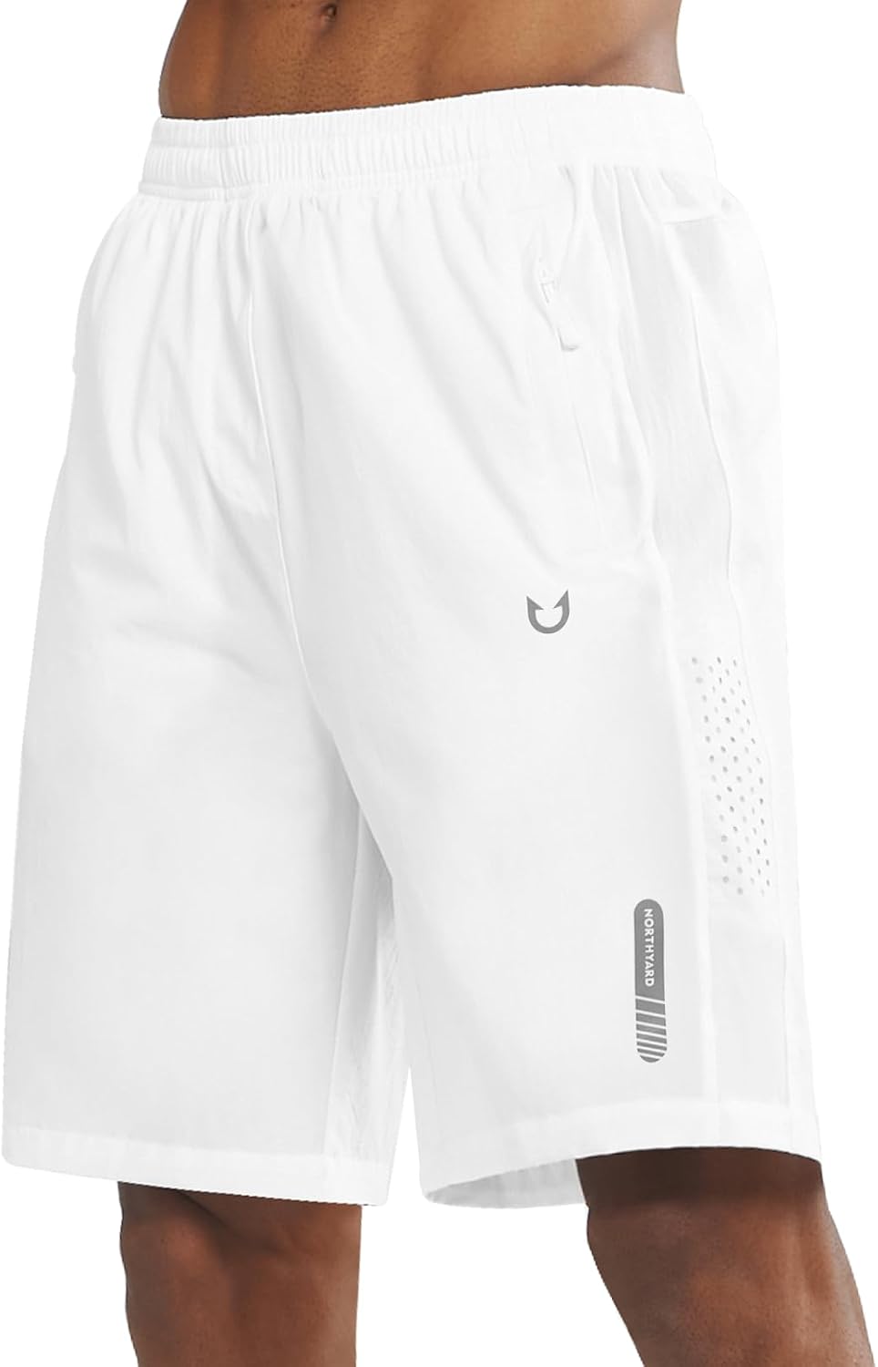 NORTHYARD Men's Athletic Running Shorts Gym Workout 7"/9"/5" Zipper Pockets