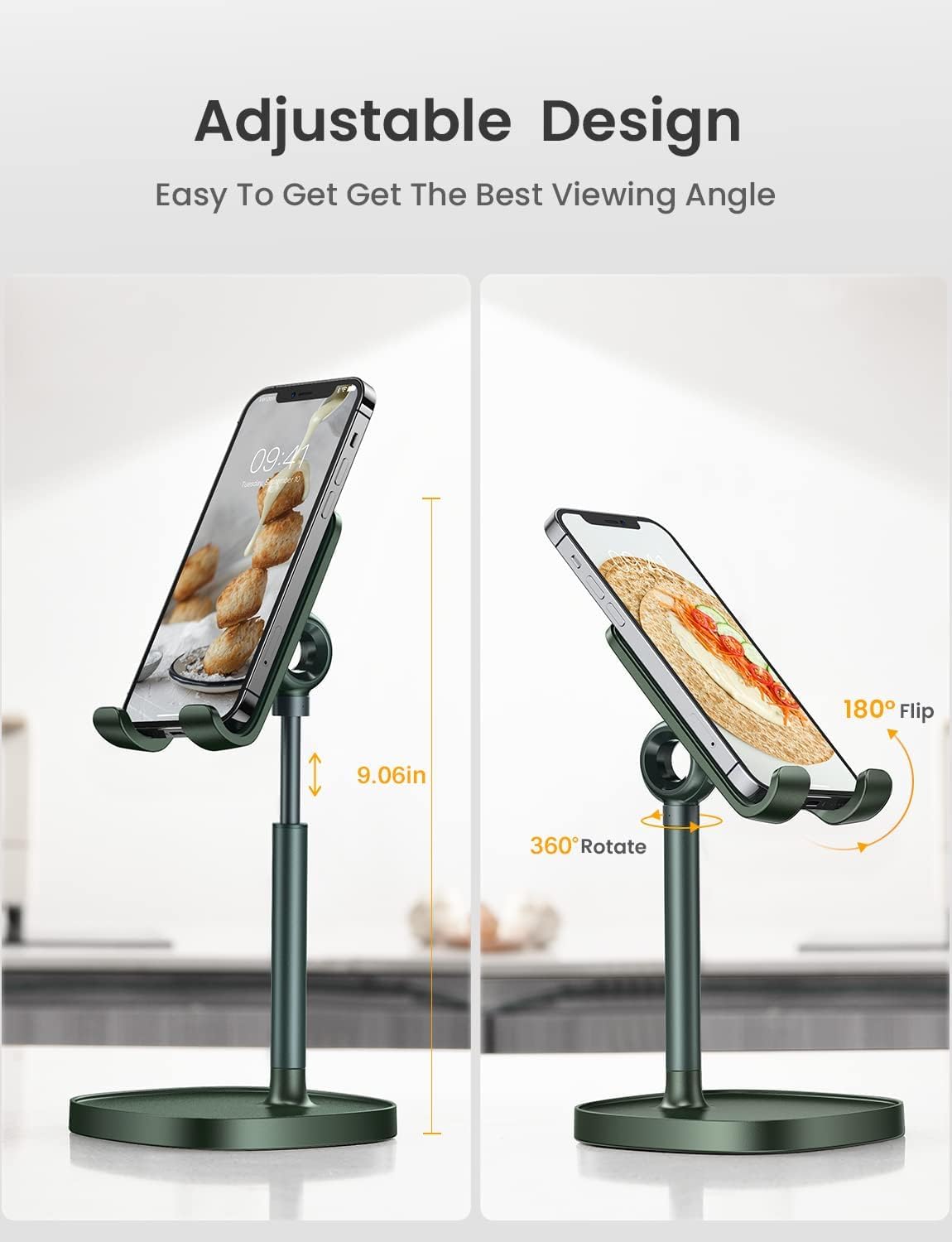 LISEN Cell Phone Stand Phone Holder for Desk, Office Decor Gadgets for Men