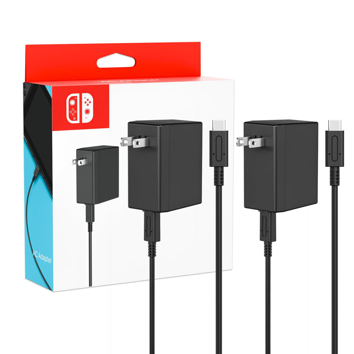 Charger for Nintendo Switch, 45W AC Adapter Fast Charging with 5ft Detachable USB C Cable, Compatible with Switch/OLED/Lite, Steam Deck, Support TV Mode, Original Quality