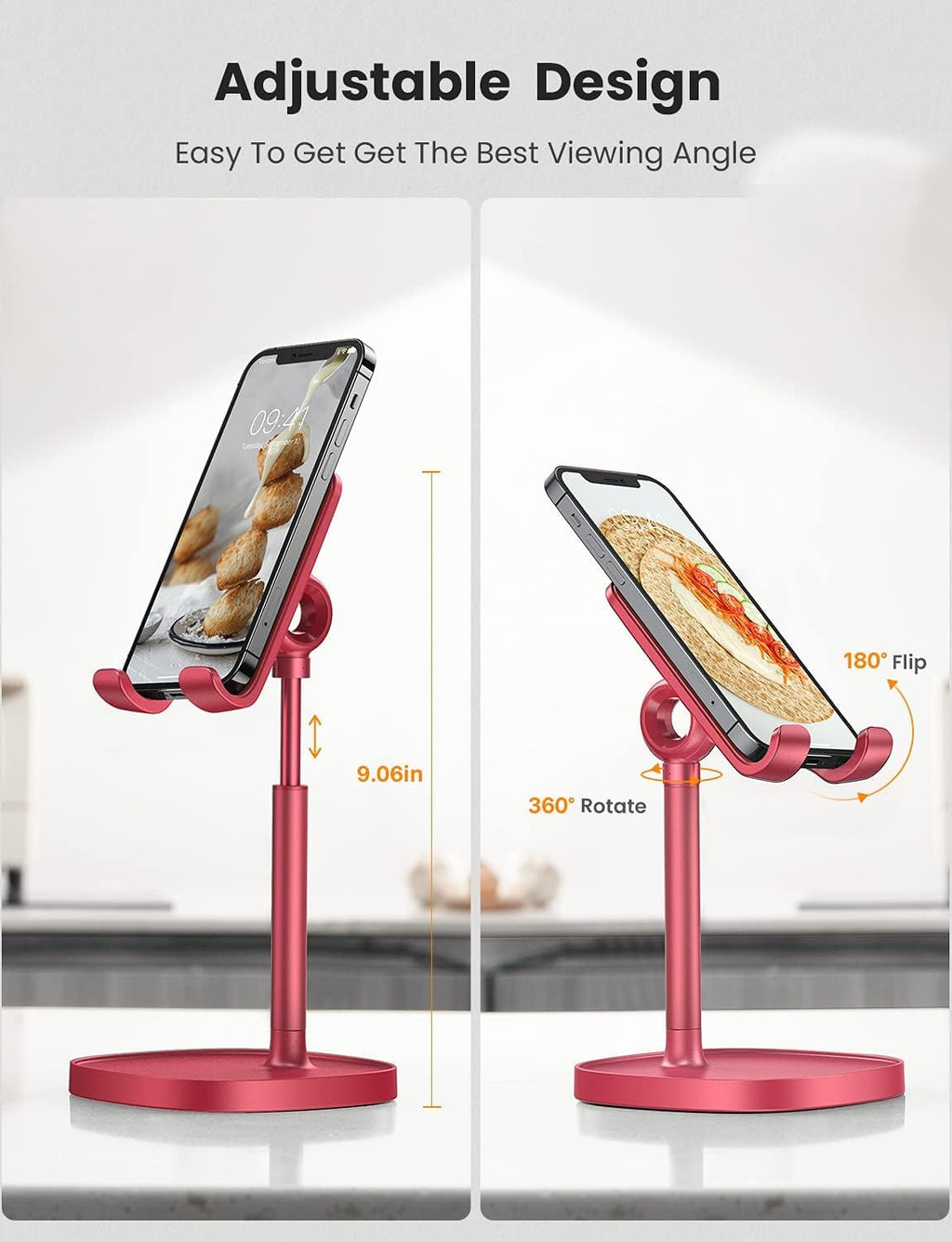 LISEN Cell Phone Stand Phone Holder for Desk, Office Decor Gadgets for Men