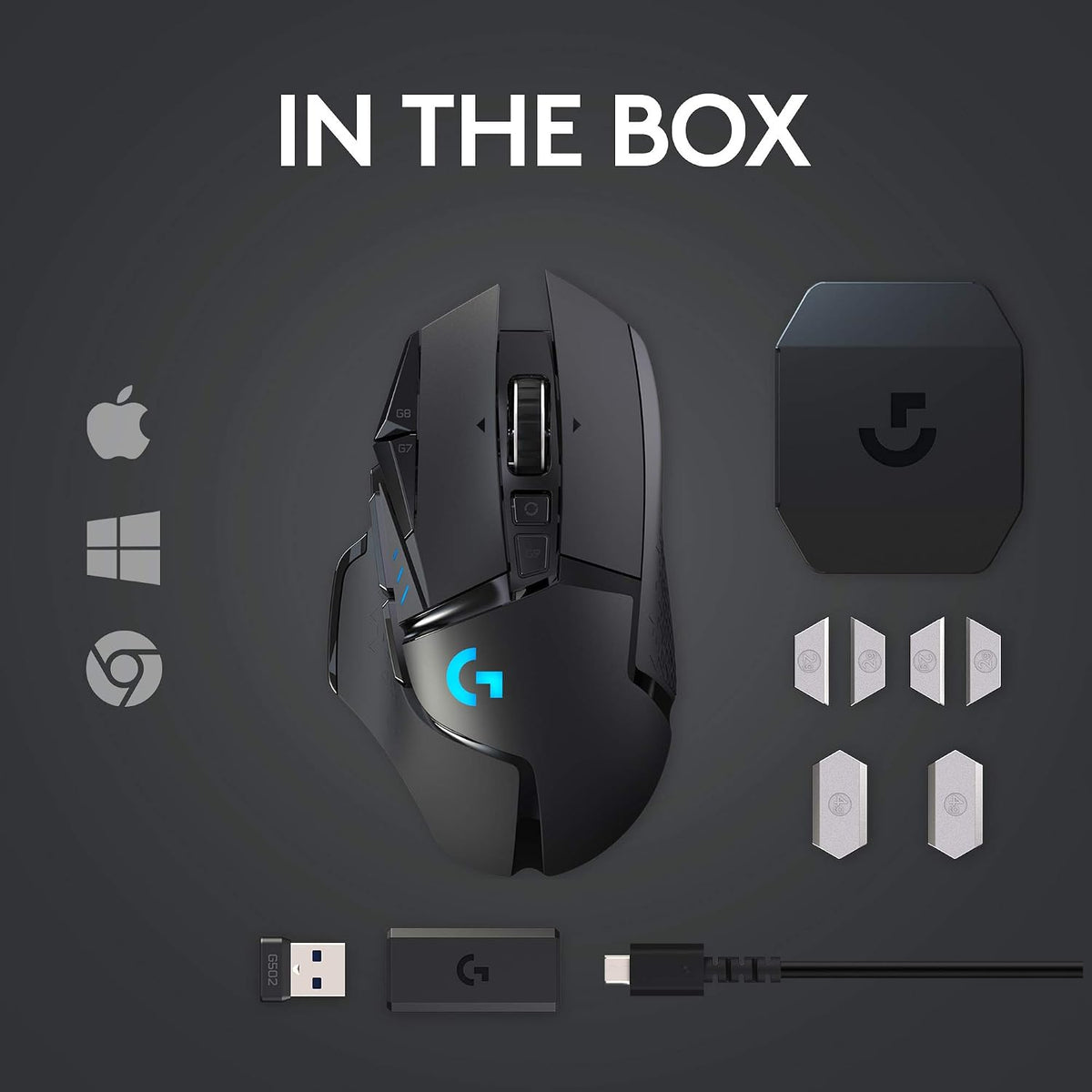 Logitech G502 Hero Wired Gaming Mouse - Black