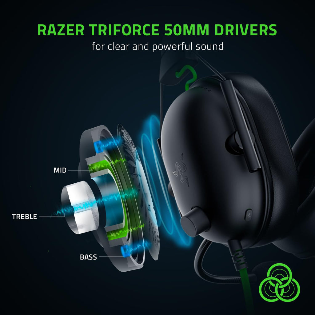 Razer BlackShark V2 X Xbox Gaming Headset, 3.5mm Audio Jack, Black