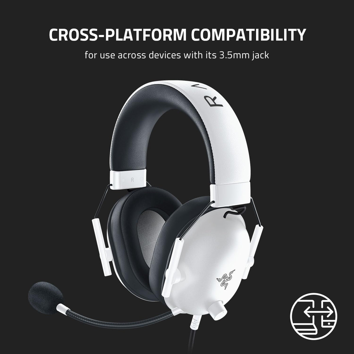 Razer BlackShark V2 X Xbox Gaming Headset, 3.5mm Audio Jack, Black