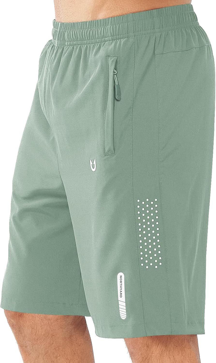 NORTHYARD Men's Athletic Running Shorts Gym Workout 7"/9"/5" Zipper Pockets
