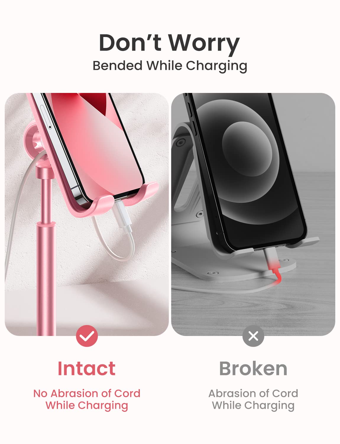 LISEN Cell Phone Stand Phone Holder for Desk, Office Decor Gadgets for Men