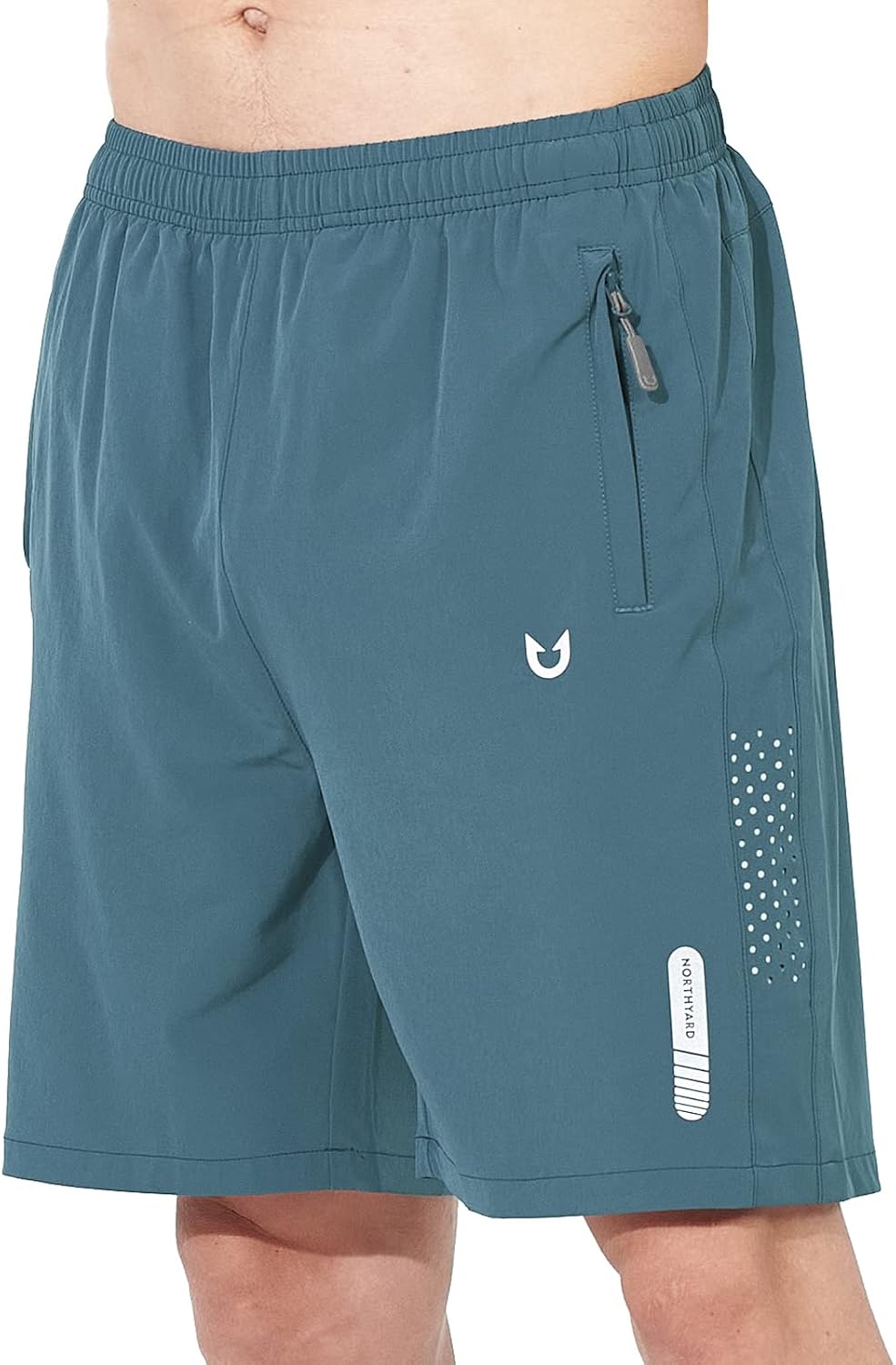 NORTHYARD Men's Athletic Running Shorts Gym Workout 7"/9"/5" Zipper Pockets