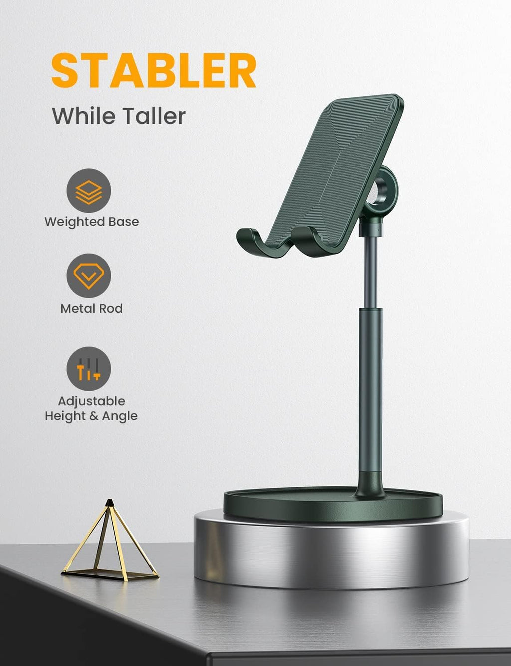 LISEN Cell Phone Stand Phone Holder for Desk, Office Decor Gadgets for Men