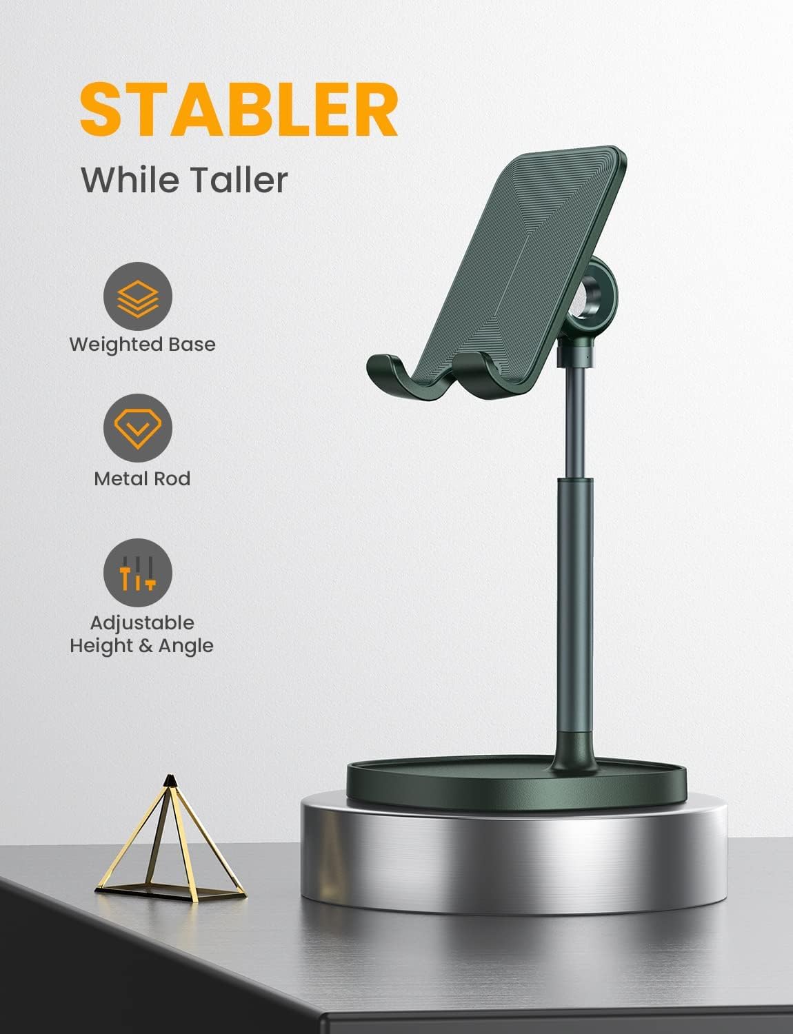 LISEN Cell Phone Stand Phone Holder for Desk, Office Decor Gadgets for Men