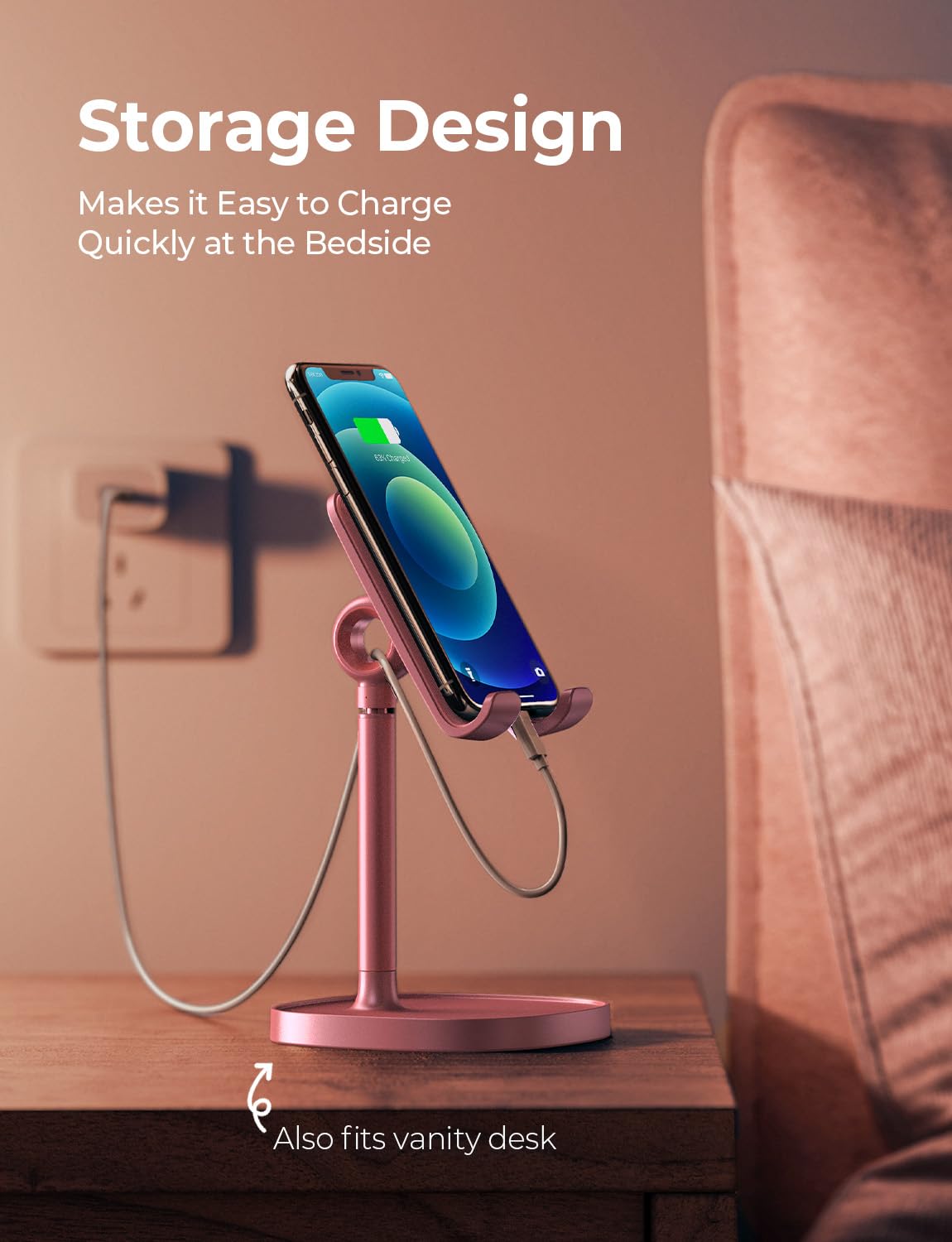 LISEN Cell Phone Stand Phone Holder for Desk, Office Decor Gadgets for Men