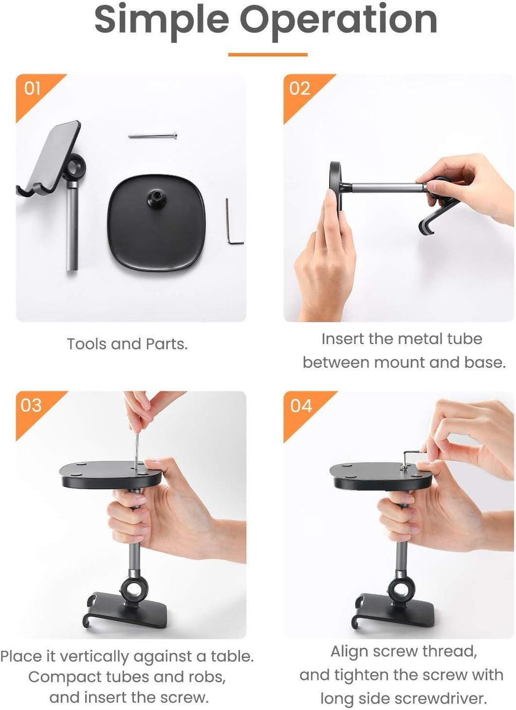LISEN Cell Phone Stand Phone Holder for Desk, Office Decor Gadgets for Men