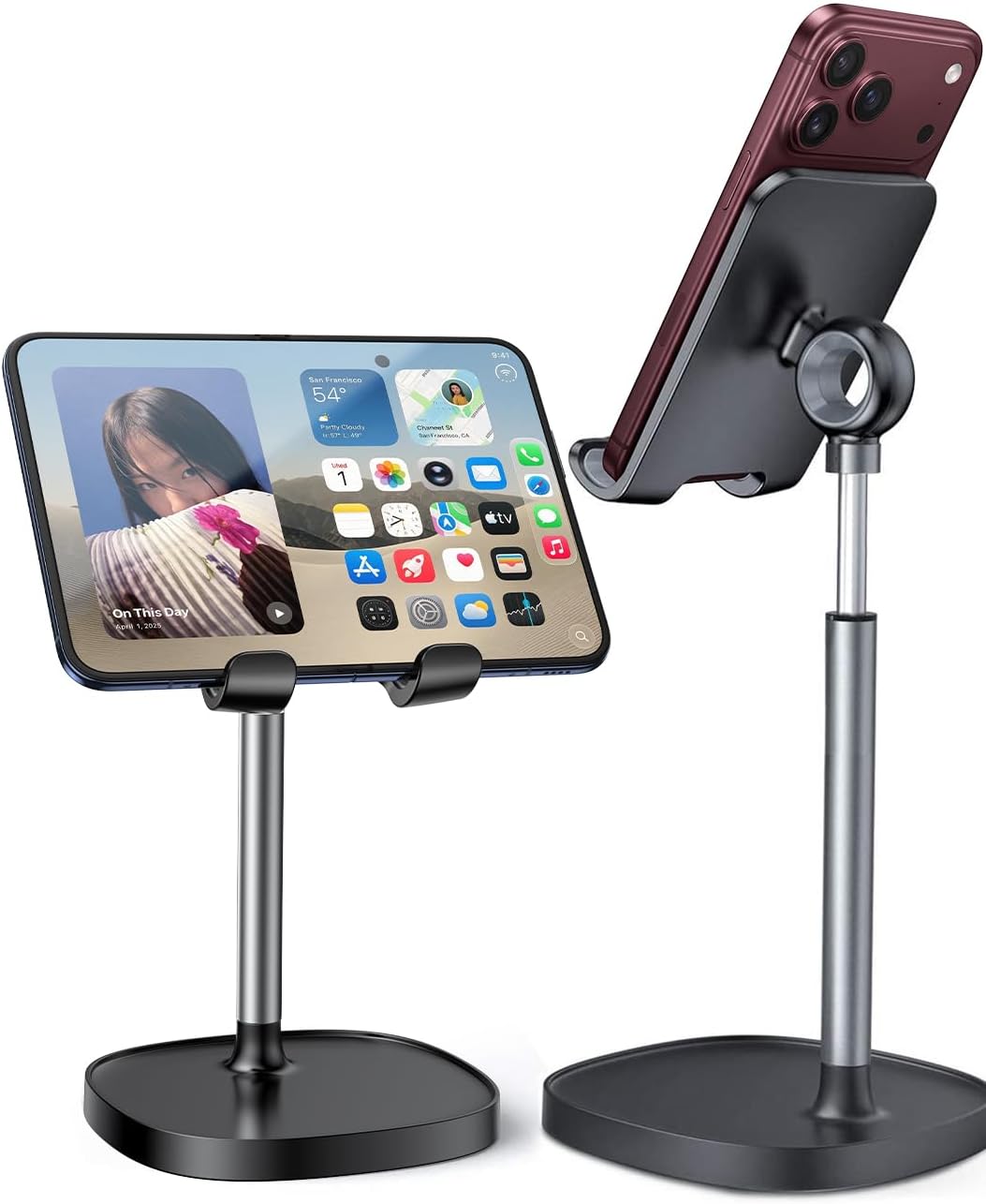 LISEN Cell Phone Stand Phone Holder for Desk, Office Decor Gadgets for Men