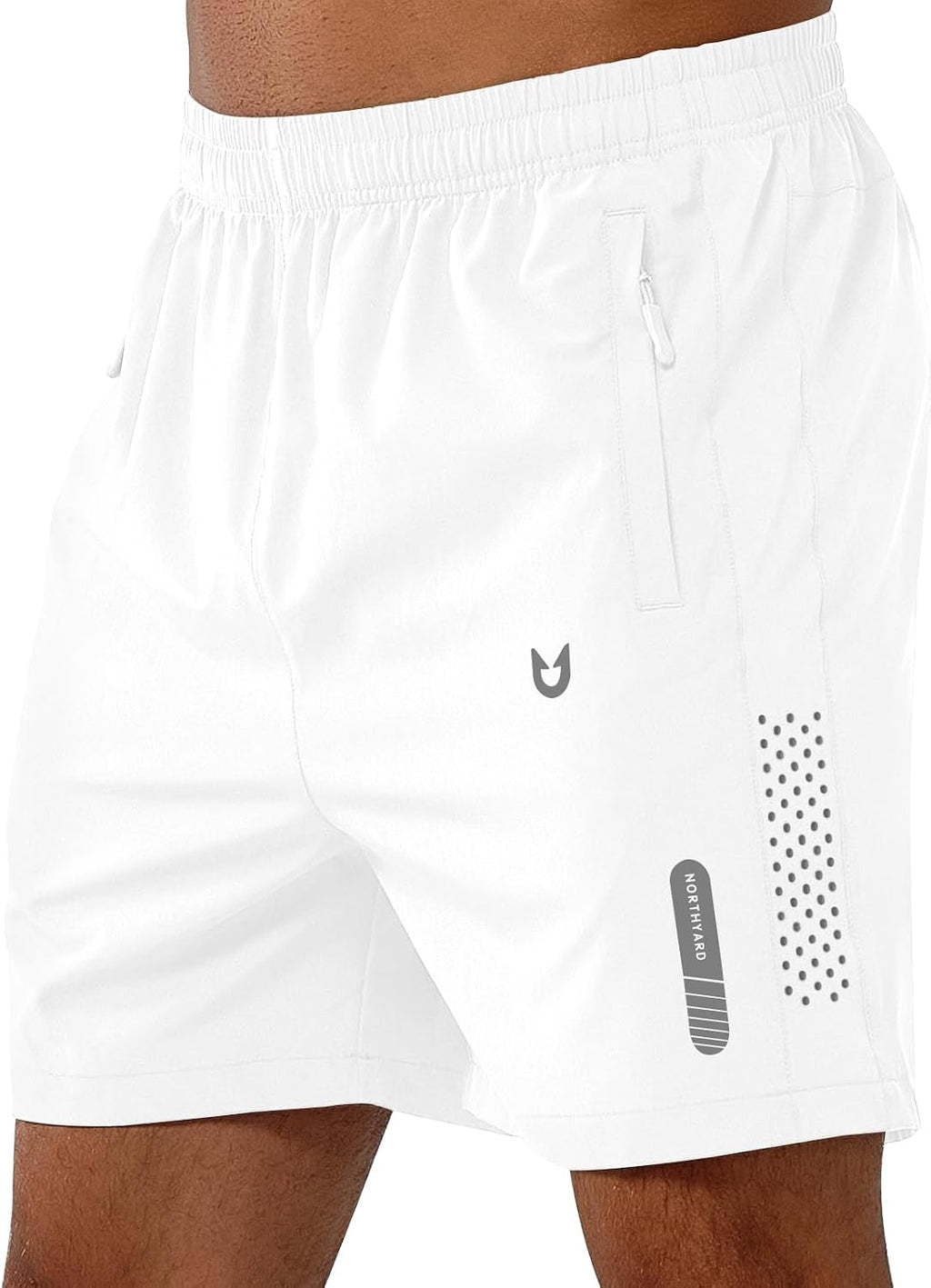 NORTHYARD Men's Athletic Running Shorts Gym Workout 7"/9"/5" Zipper Pockets
