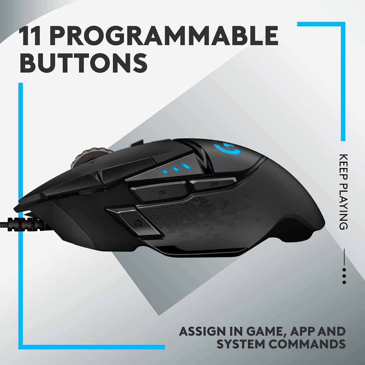 Logitech G502 Hero Wired Gaming Mouse - Black