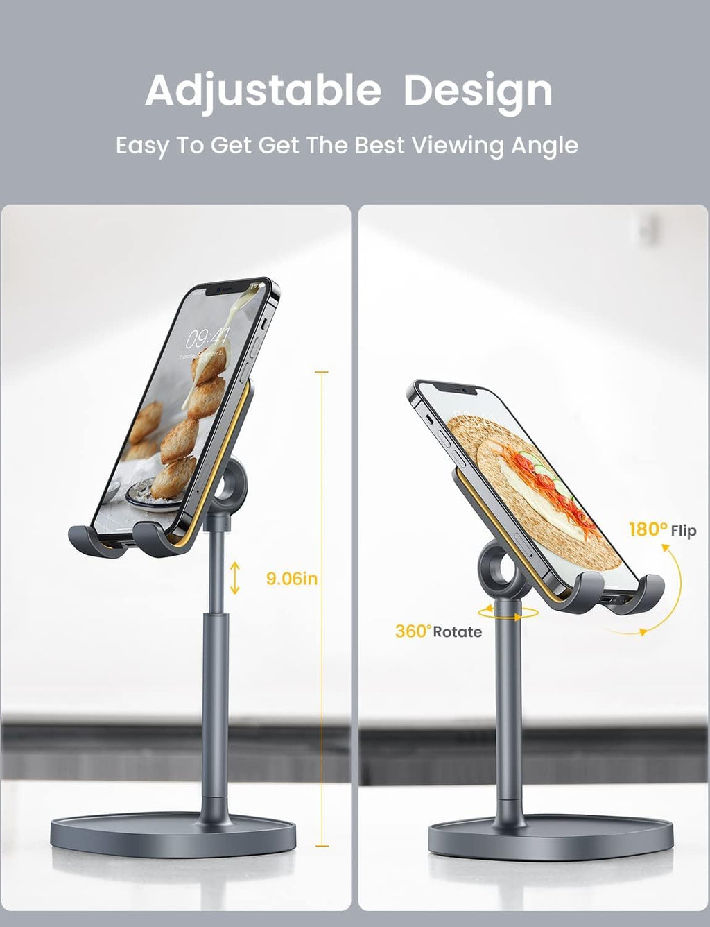 LISEN Cell Phone Stand Phone Holder for Desk, Office Decor Gadgets for Men