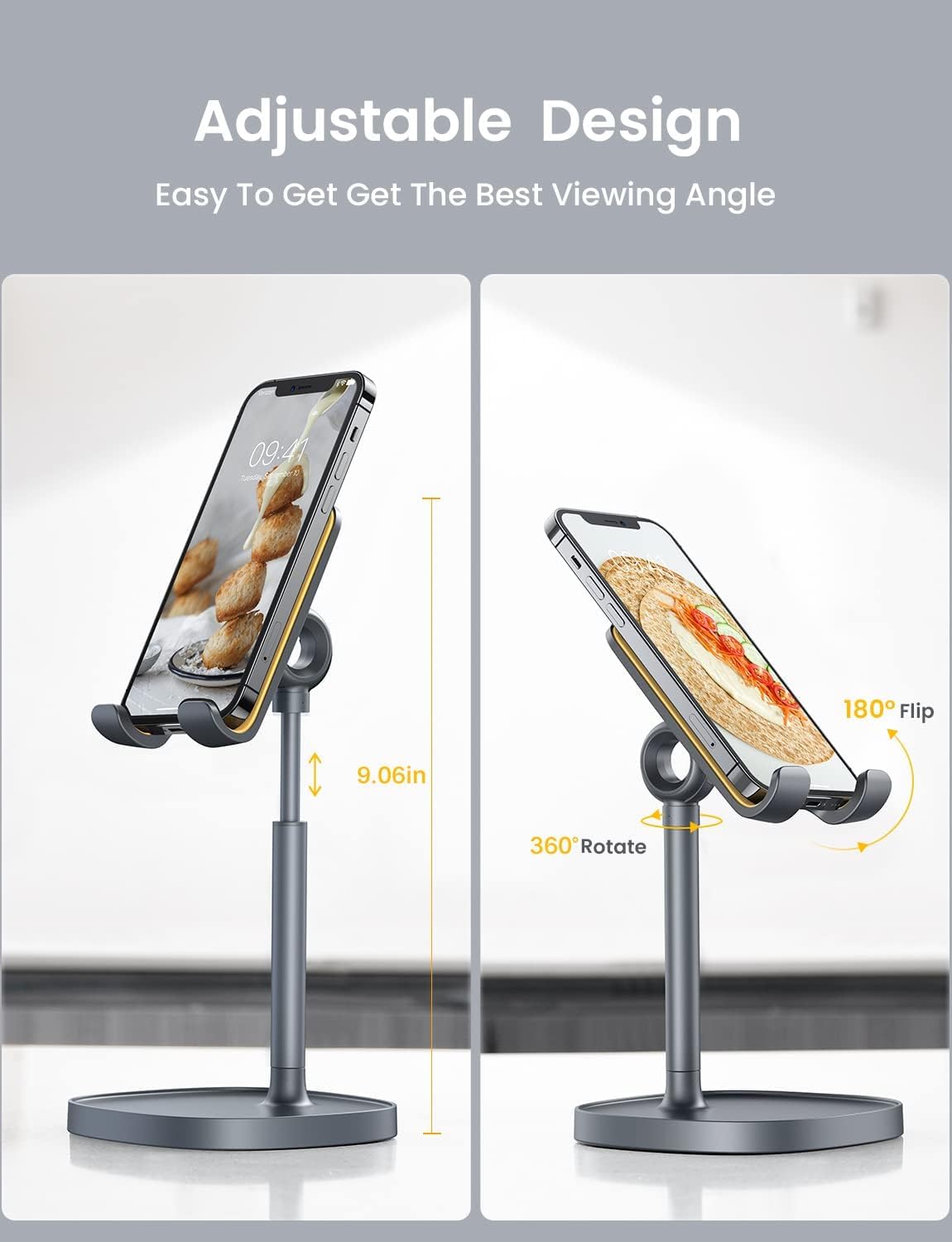 LISEN Cell Phone Stand Phone Holder for Desk, Office Decor Gadgets for Men