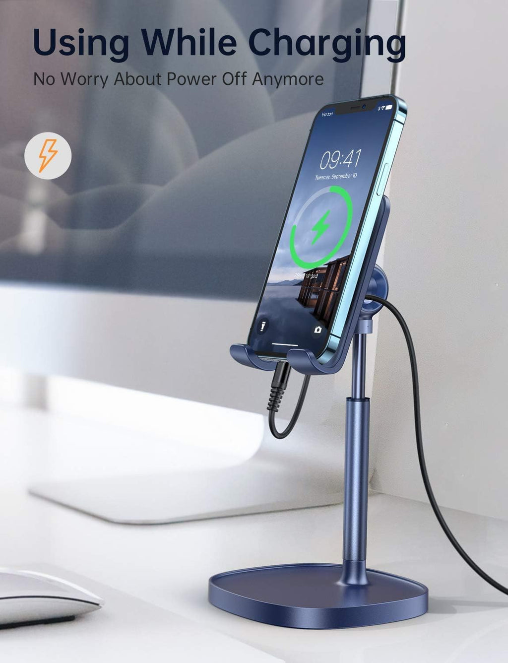 LISEN Cell Phone Stand Phone Holder for Desk, Office Decor Gadgets for Men