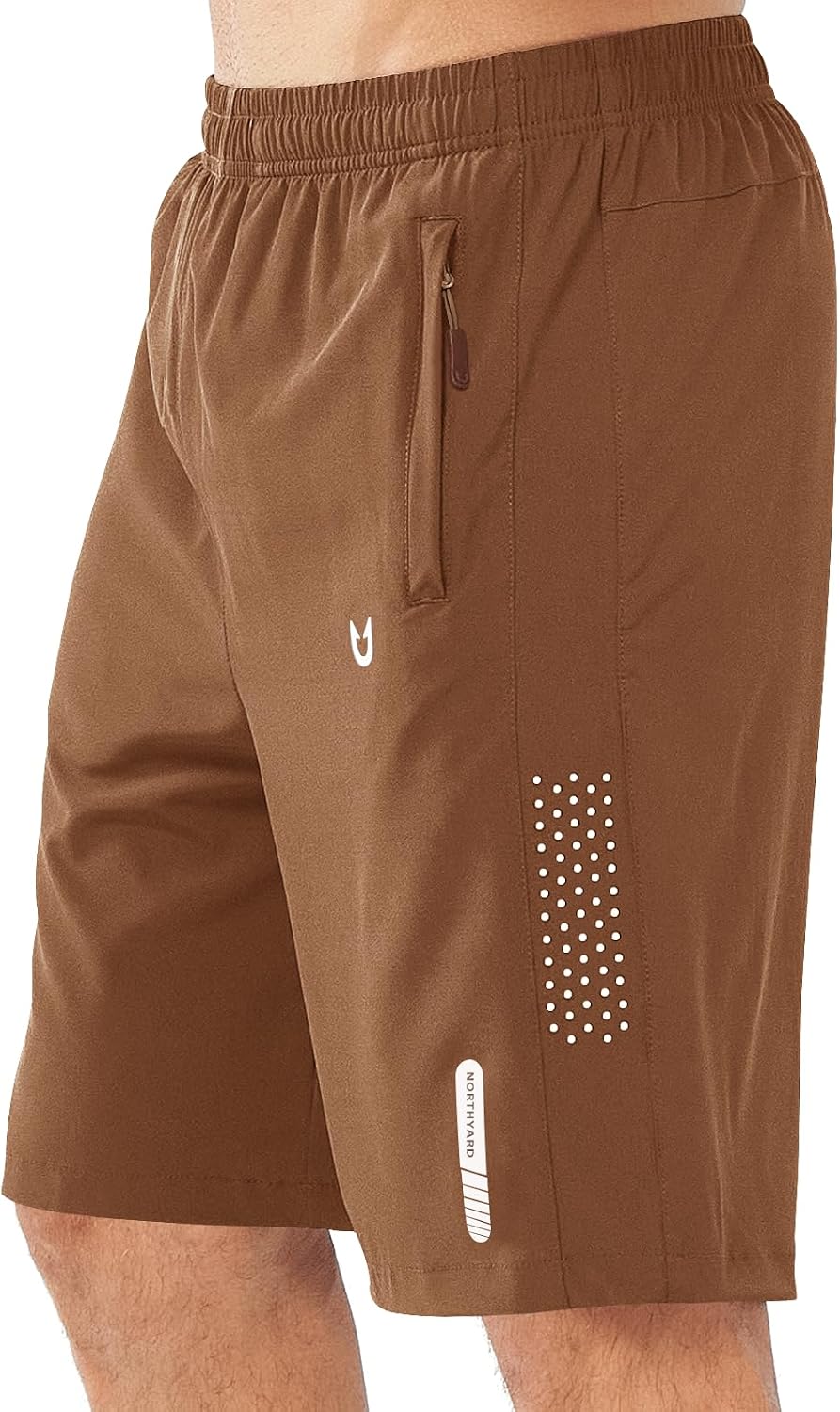NORTHYARD Men's Athletic Running Shorts Gym Workout 7"/9"/5" Zipper Pockets