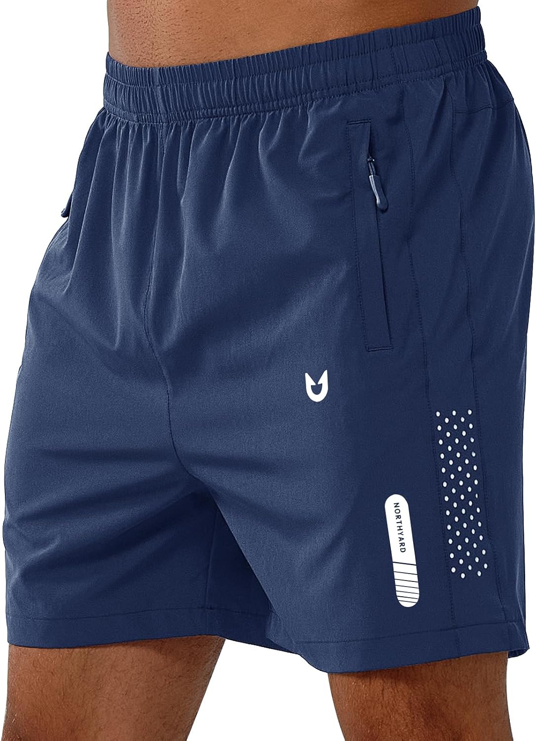 NORTHYARD Men's Athletic Running Shorts Gym Workout 7"/9"/5" Zipper Pockets