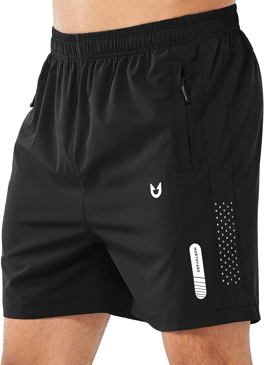 NORTHYARD Men's Athletic Running Shorts Gym Workout 7"/9"/5" Zipper Pockets