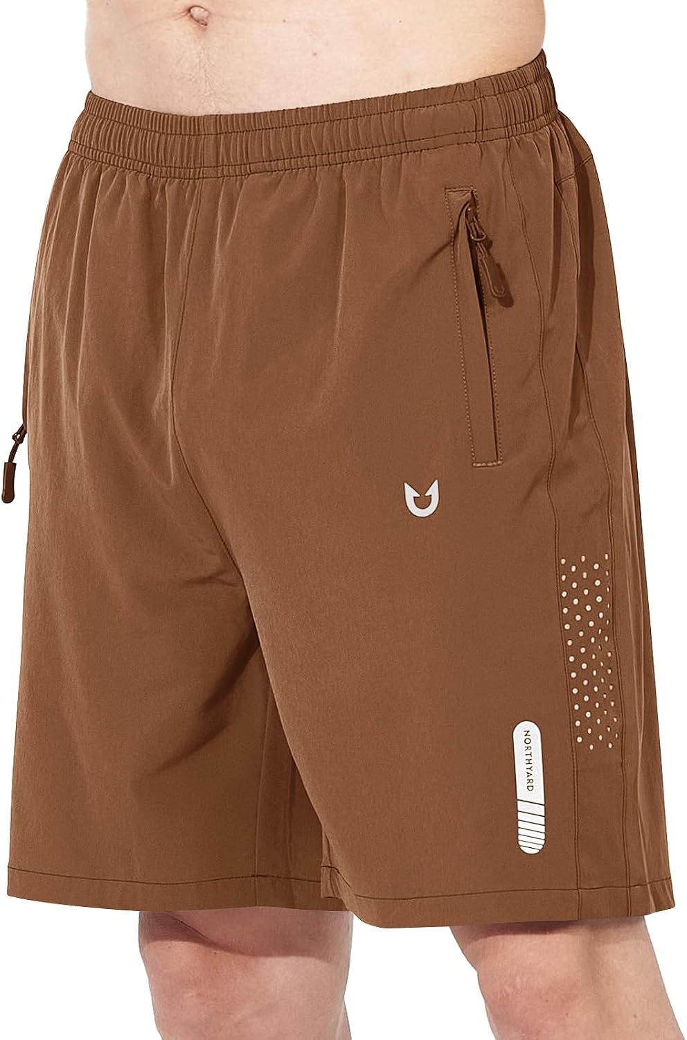 NORTHYARD Men's Athletic Running Shorts Gym Workout 7"/9"/5" Zipper Pockets