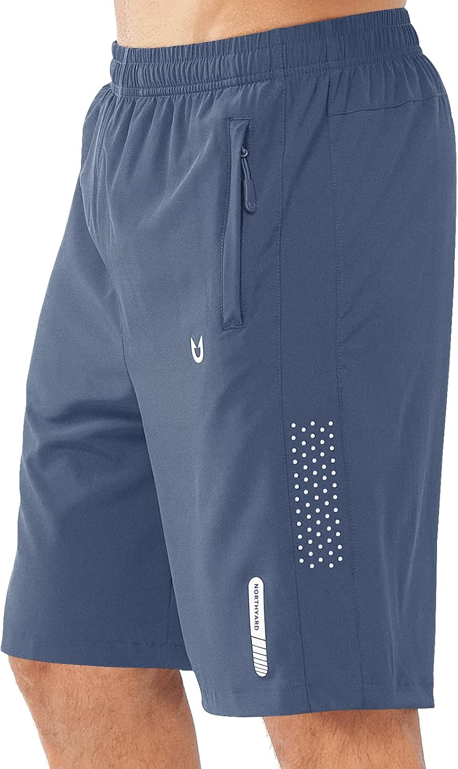 NORTHYARD Men's Athletic Running Shorts Gym Workout 7"/9"/5" Zipper Pockets