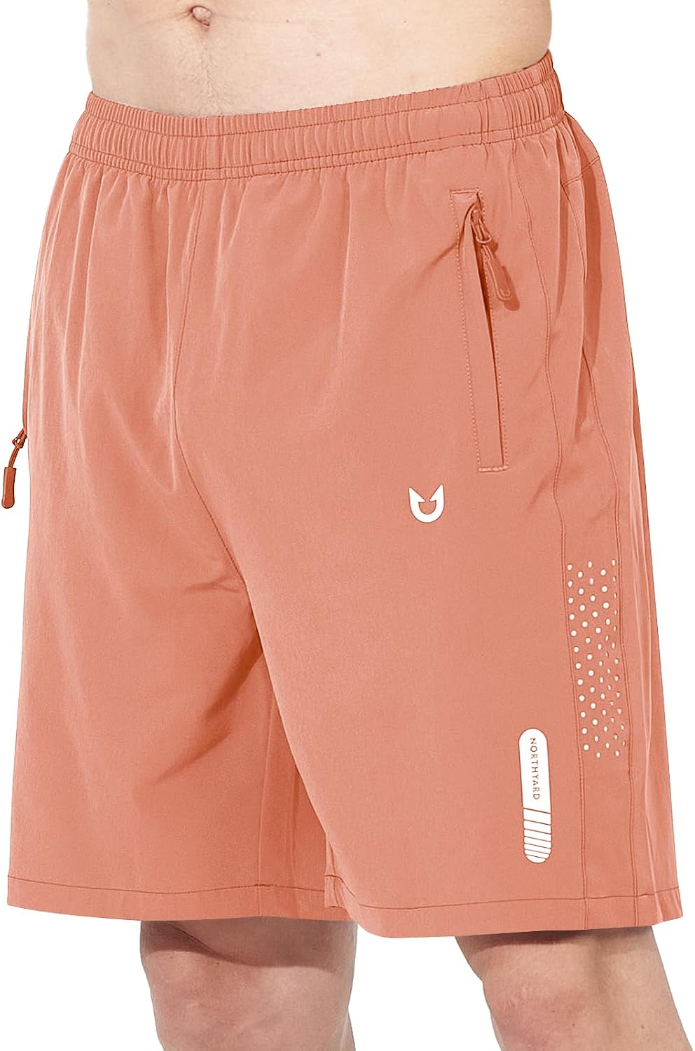 NORTHYARD Men's Athletic Running Shorts Gym Workout 7"/9"/5" Zipper Pockets