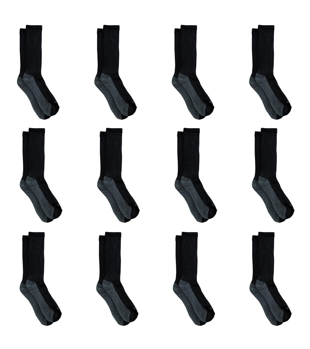Dickies Men's Dri-tech Original Moisture Control Crew Socks, Available in M-xxl (6, 12, 18 Pairs)