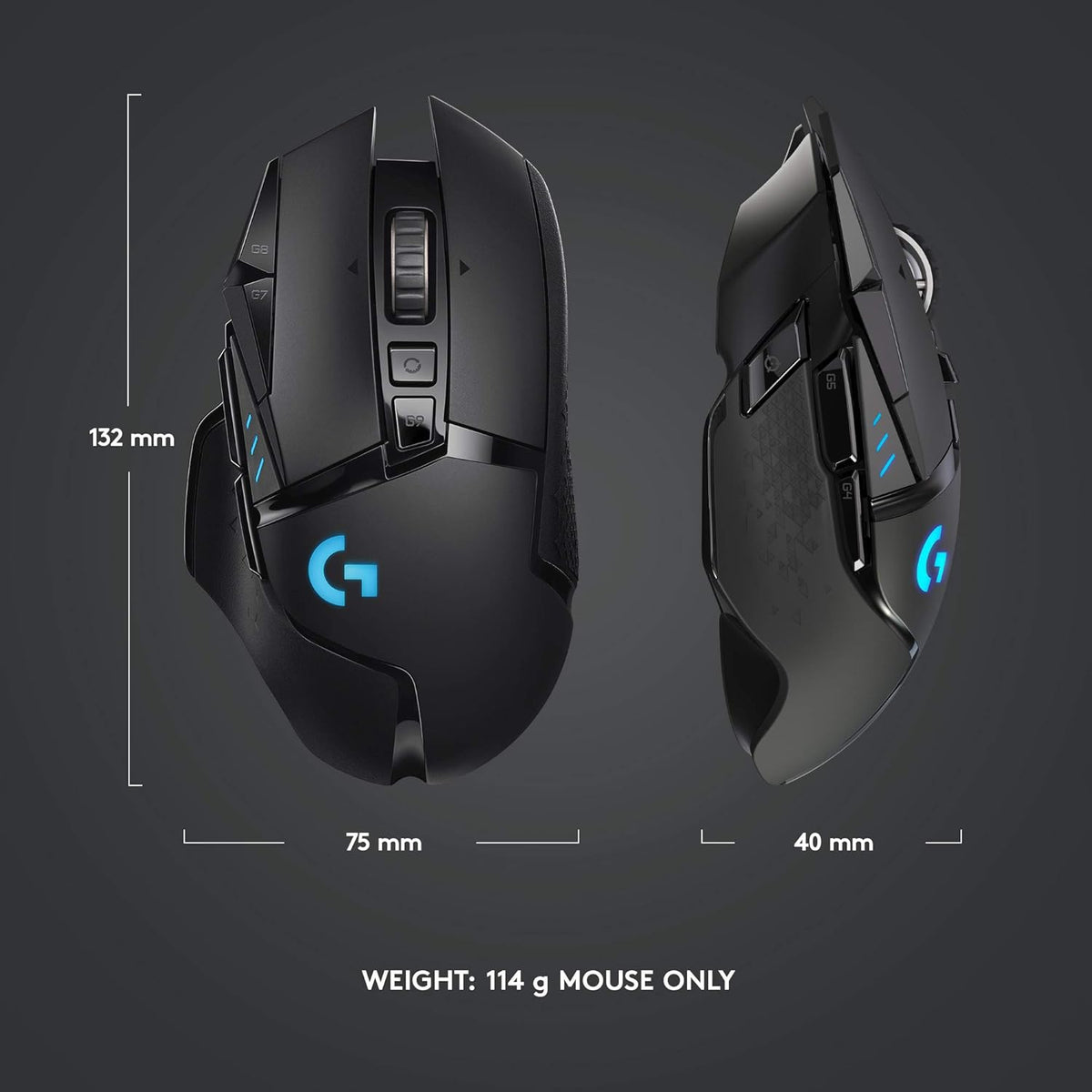 Logitech G502 Hero Wired Gaming Mouse - Black