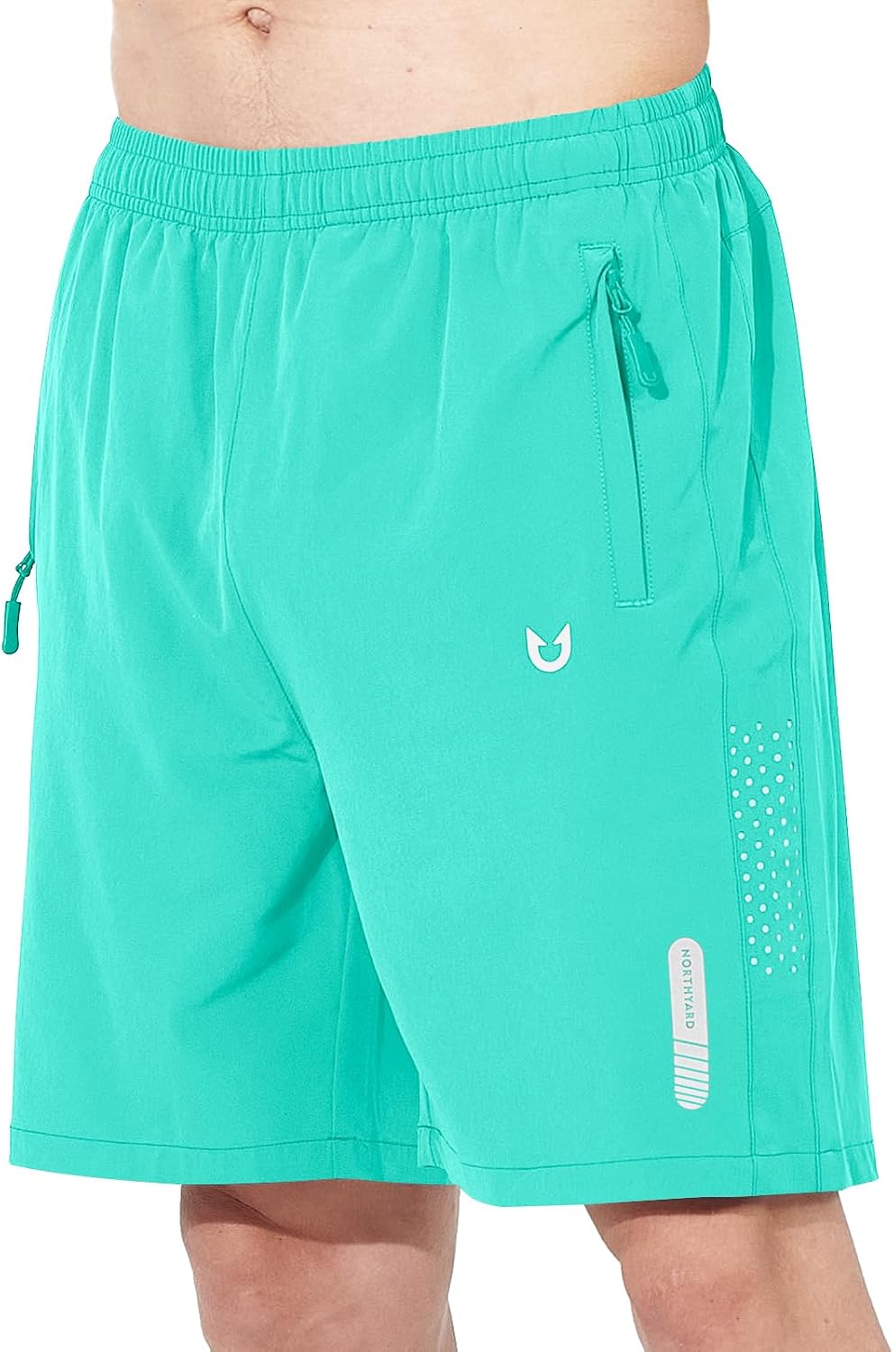 NORTHYARD Men's Athletic Running Shorts Gym Workout 7"/9"/5" Zipper Pockets