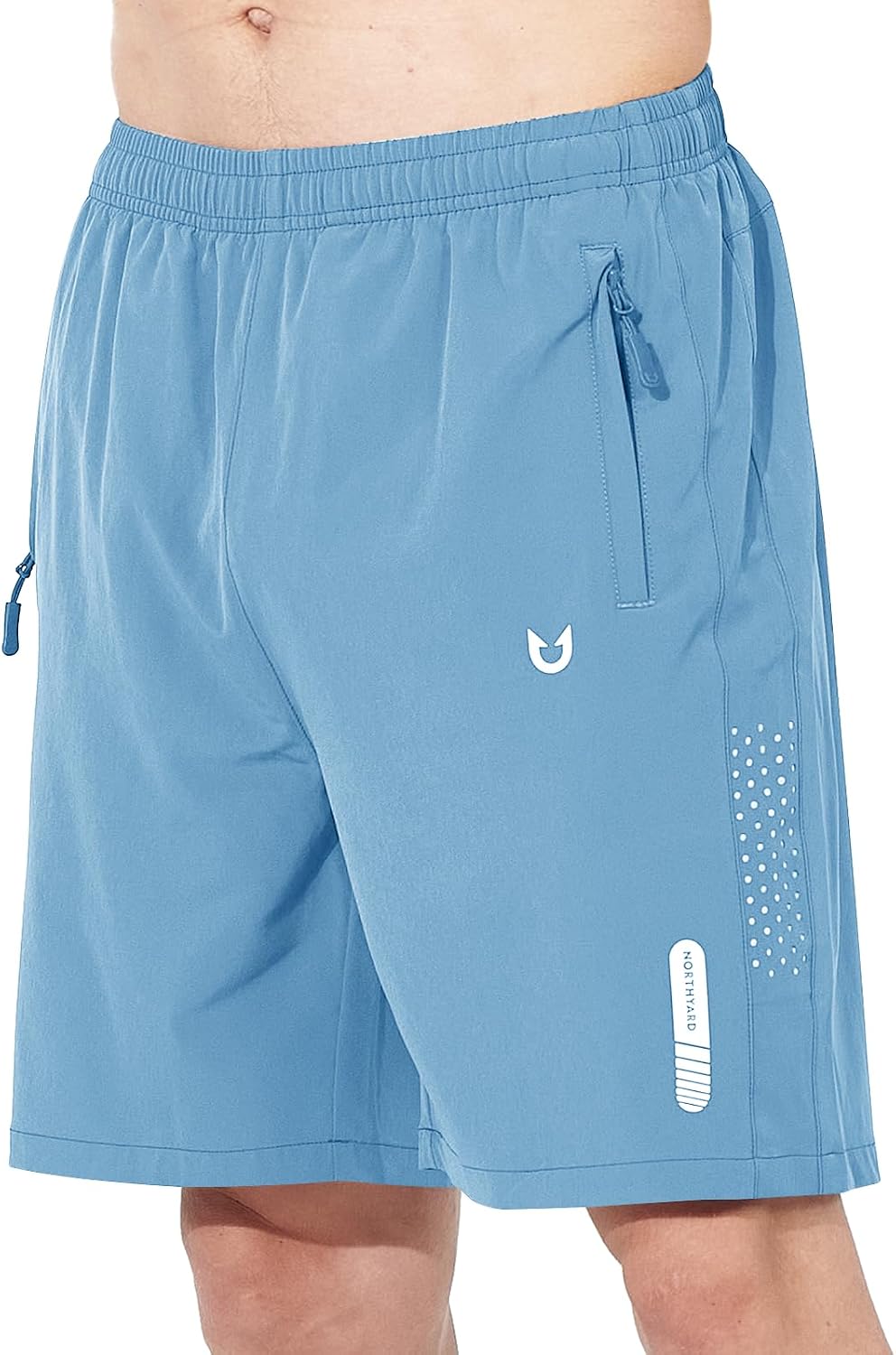 NORTHYARD Men's Athletic Running Shorts Gym Workout 7"/9"/5" Zipper Pockets