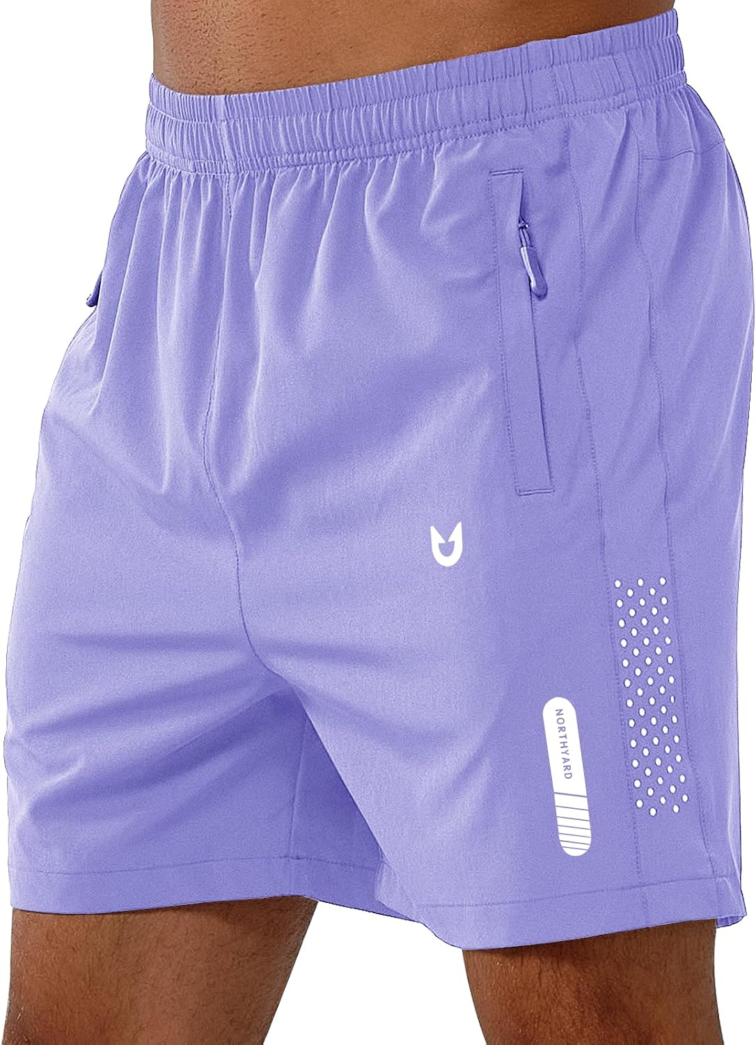 NORTHYARD Men's Athletic Running Shorts Gym Workout 7"/9"/5" Zipper Pockets