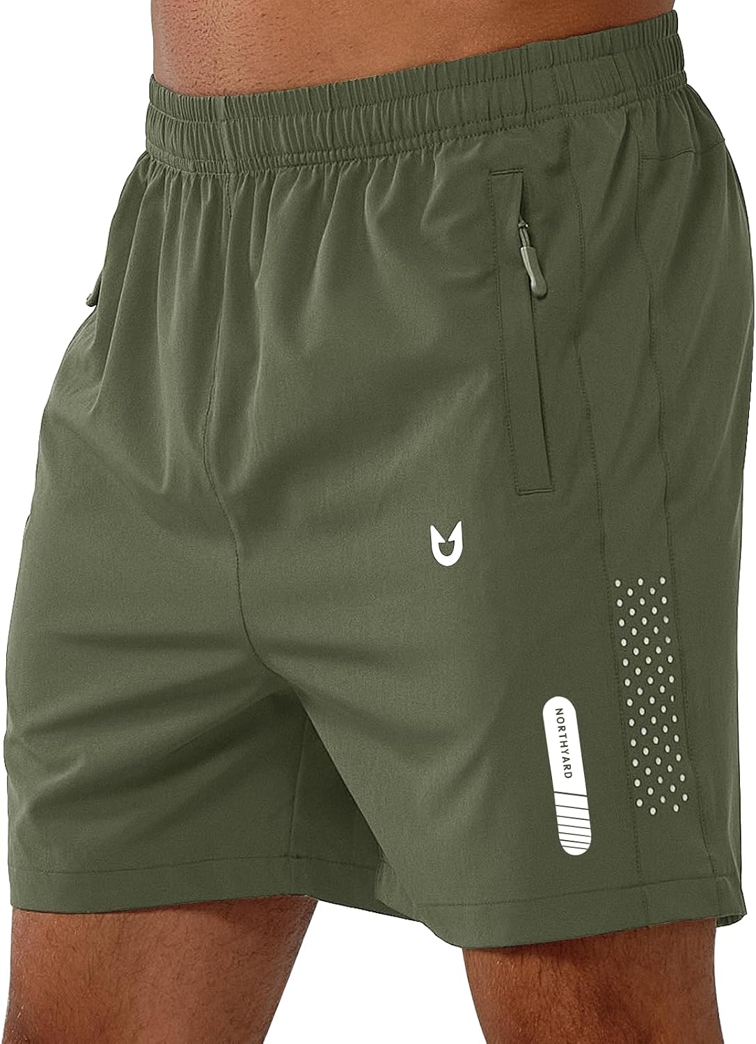 NORTHYARD Men's Athletic Running Shorts Gym Workout 7"/9"/5" Zipper Pockets