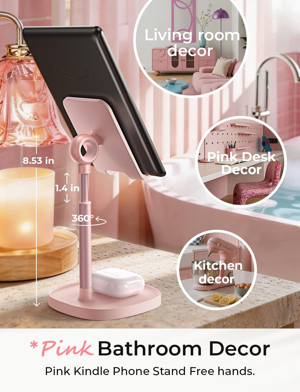 LISEN Cell Phone Stand Phone Holder for Desk, Office Decor Gadgets for Men