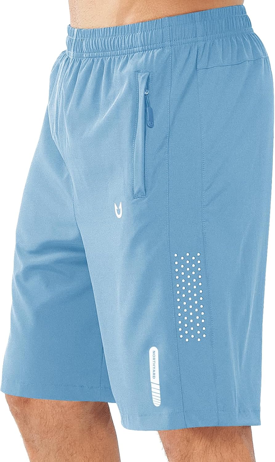 NORTHYARD Men's Athletic Running Shorts Gym Workout 7"/9"/5" Zipper Pockets
