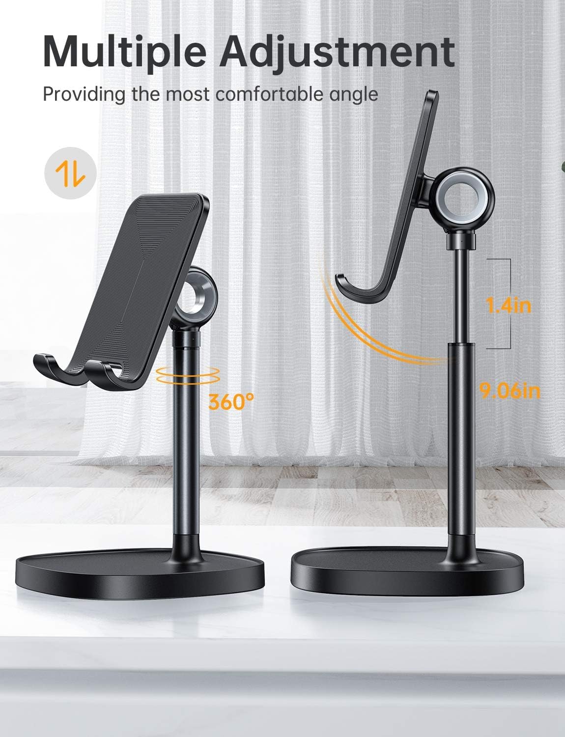 LISEN Cell Phone Stand Phone Holder for Desk, Office Decor Gadgets for Men