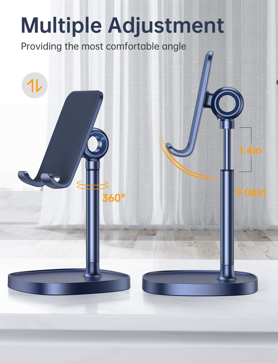 LISEN Cell Phone Stand Phone Holder for Desk, Office Decor Gadgets for Men