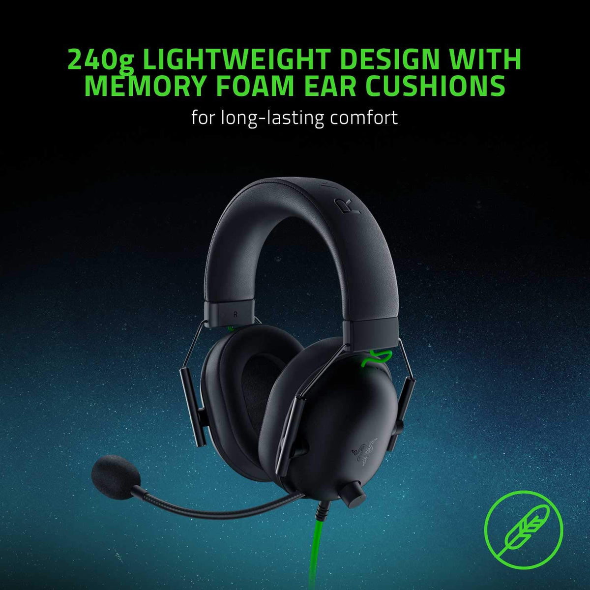 Razer BlackShark V2 X Xbox Gaming Headset, 3.5mm Audio Jack, Black
