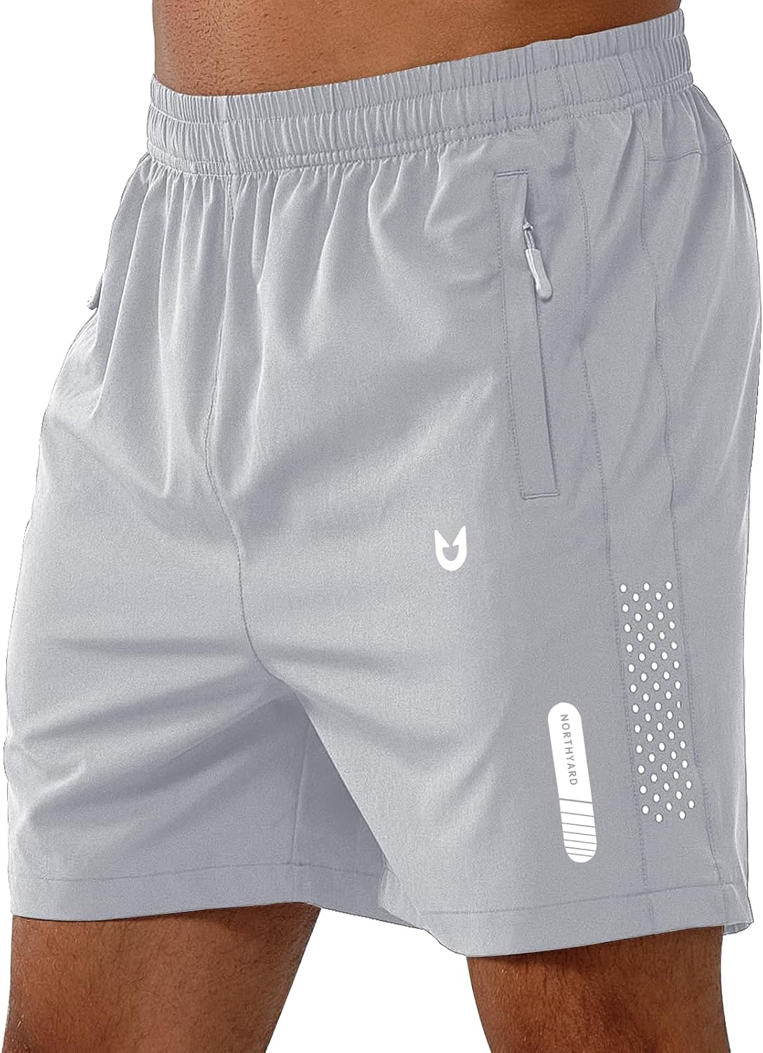 NORTHYARD Men's Athletic Running Shorts Gym Workout 7"/9"/5" Zipper Pockets