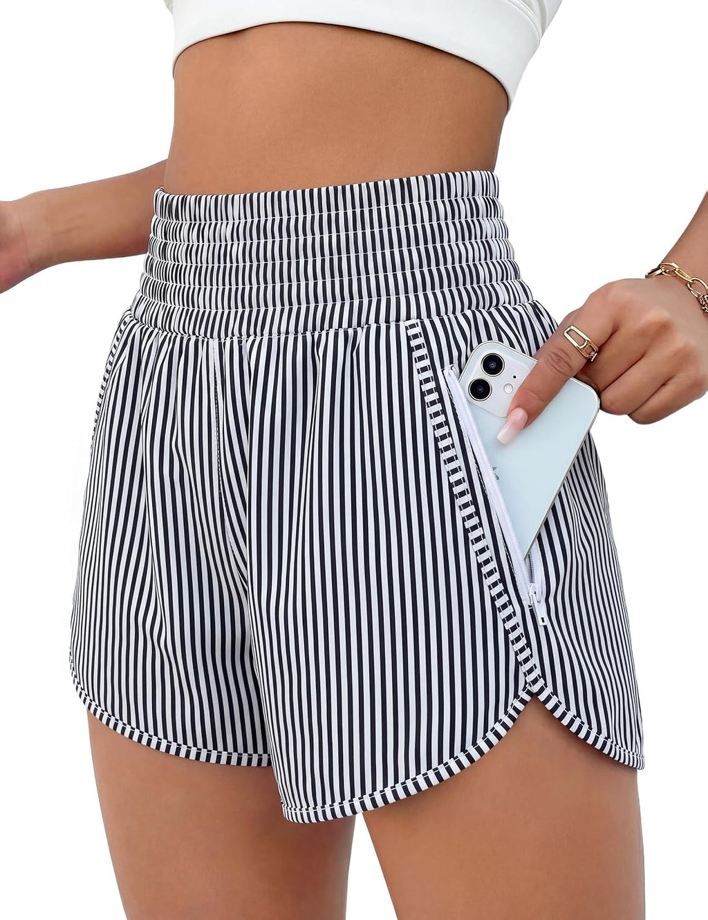 BMJL 2.5" Athletic Shorts for Women Comfy High Waisted Short with Pocket