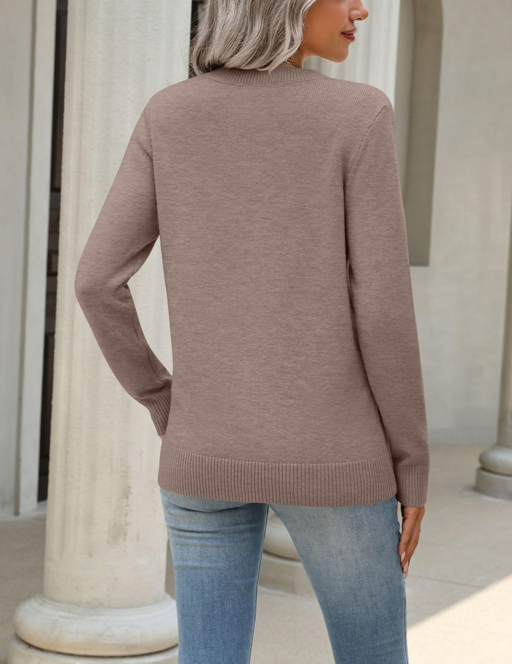Zeagoo Womens Wool Blend Sweater Crewneck Long Sleeve Tops Fashion Clothing