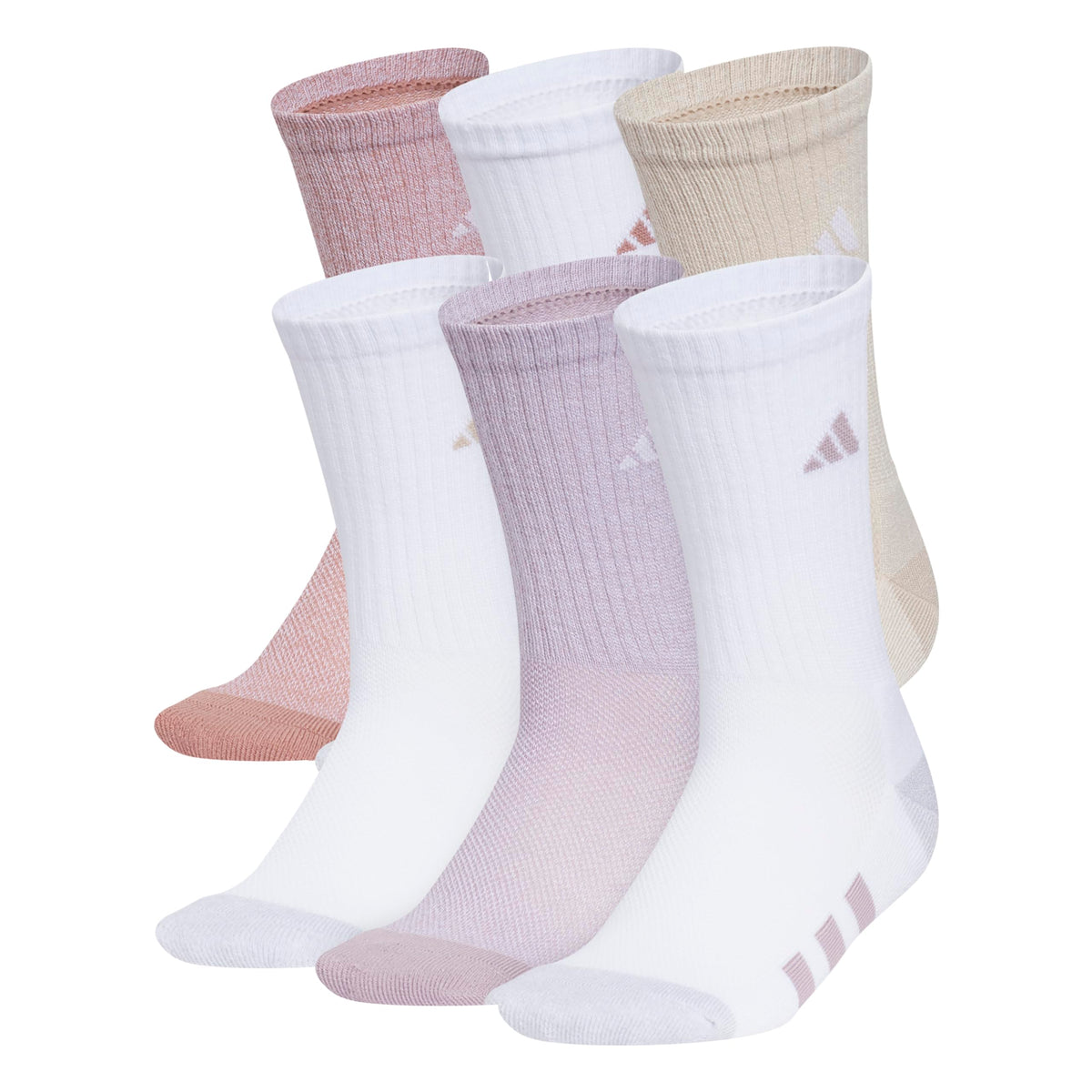 adidas Kids Athletic Cushioned Crew Socks 6 Pairs