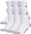 adidas Kids Athletic Cushioned Crew Socks 6 Pairs