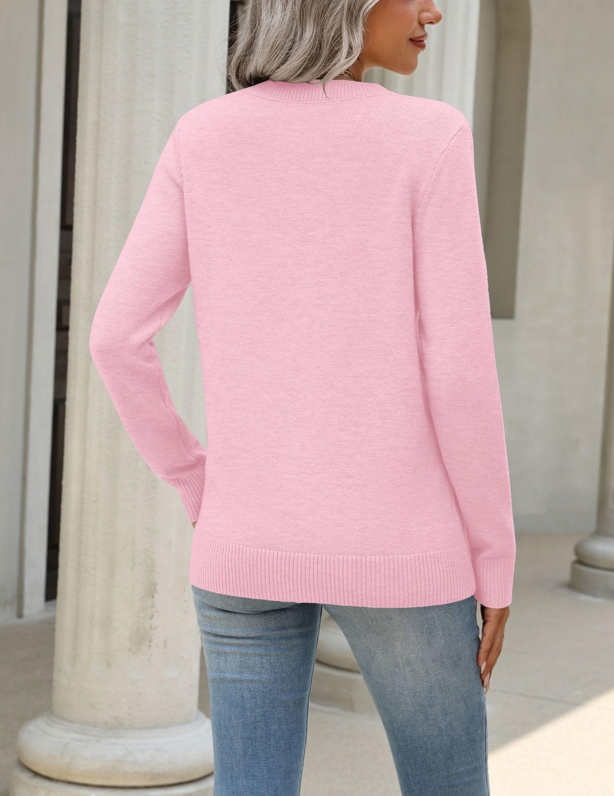 Zeagoo Womens Wool Blend Sweater Crewneck Long Sleeve Tops Fashion Clothing