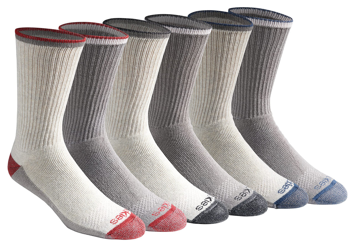 Dickies Men's Dri-tech Original Moisture Control Crew Socks, Available in M-xxl (6, 12, 18 Pairs)